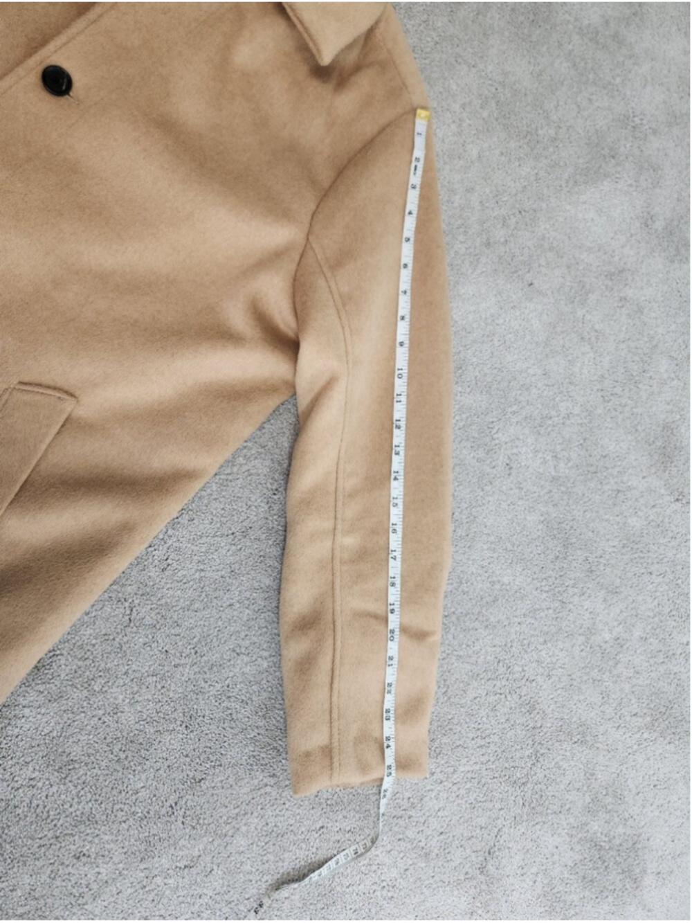 Abercrombie & Fitch Men's Size Large Tall Tan Wool Blend Work Coat Professional - Picture 9 of 16